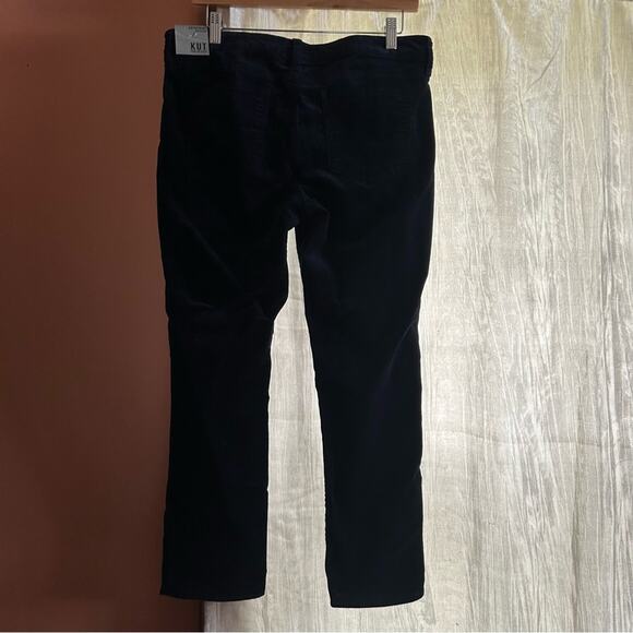 Kut from the Kloth Catherine Boyfriend Corduroy Pants Navy Blue NWT Size 8P - Picture 5 of 7